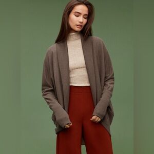 Aritzia Wilfred Diderot Cocoon Cardigan Sweater In Cedar Brown Size XS